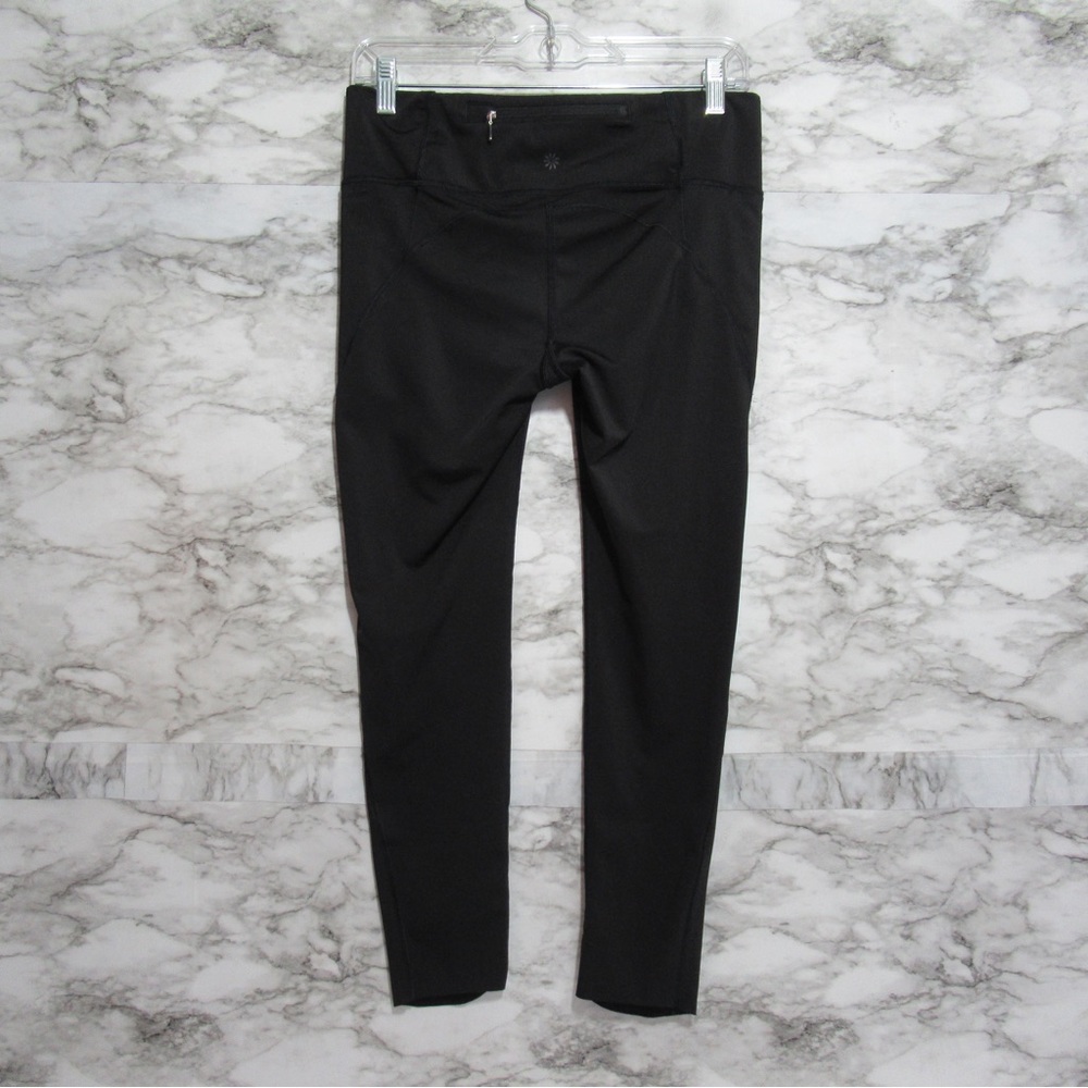 Athleta Black Athletic Leggings Side Pockets Size Small